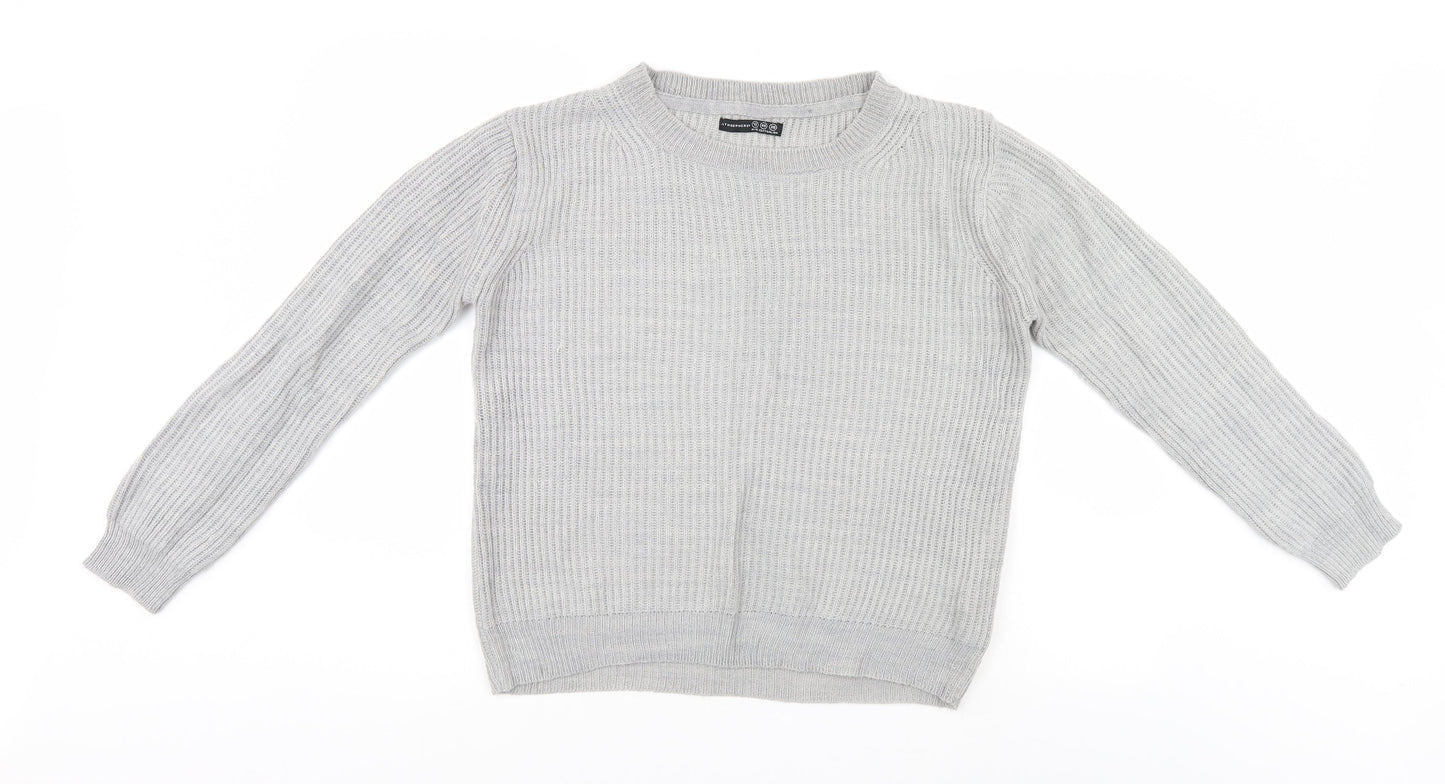 Womens UK Size 12 Atmosphere Grey Henley Jumper