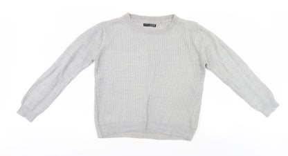 Womens UK Size 12 Atmosphere Grey Henley Jumper