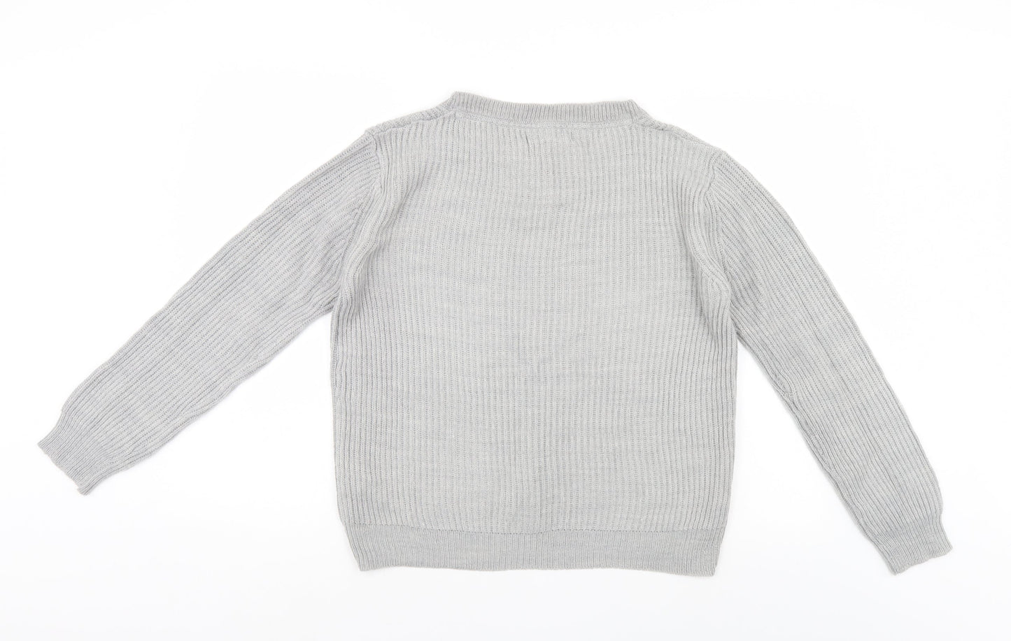 Womens UK Size 12 Atmosphere Grey Henley Jumper