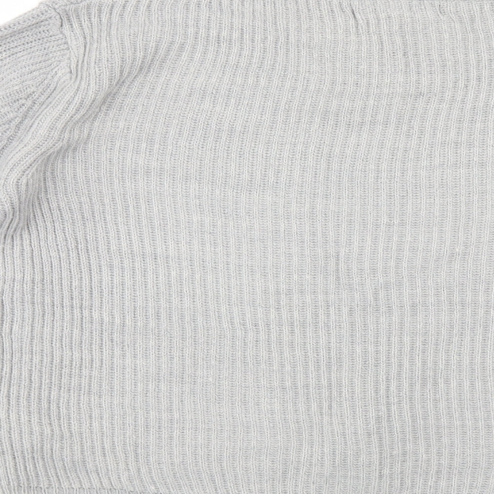 Womens UK Size 12 Atmosphere Grey Henley Jumper