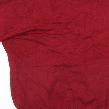 Womens UK Size M Yessica Red Cardigan Jumper