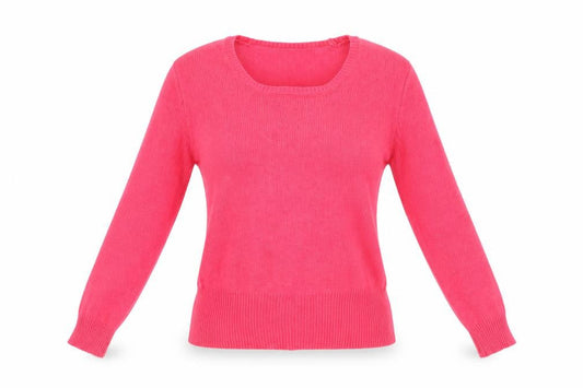 Front view of Miss Selfridge women’s pink jumper, size UK 12