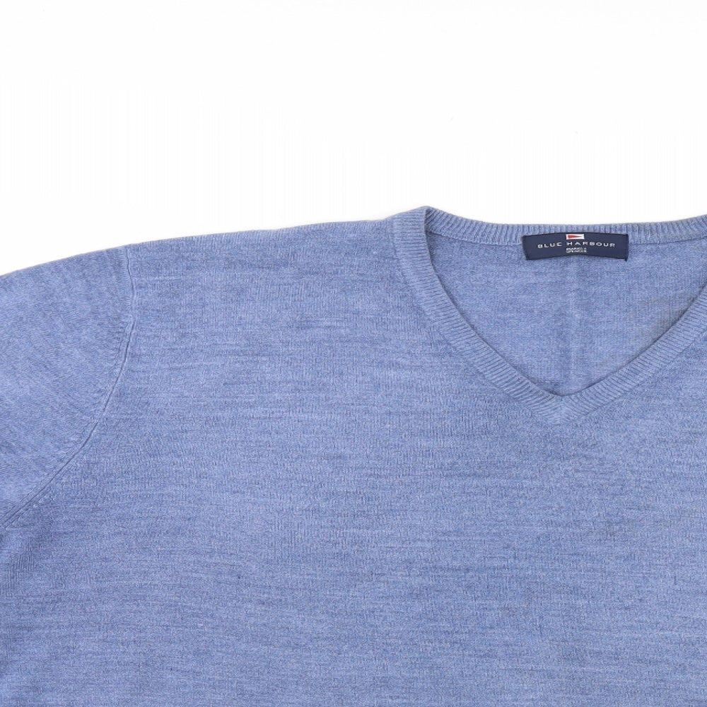 Blue Harbour Mens Blue   Pullover Jumper Size L