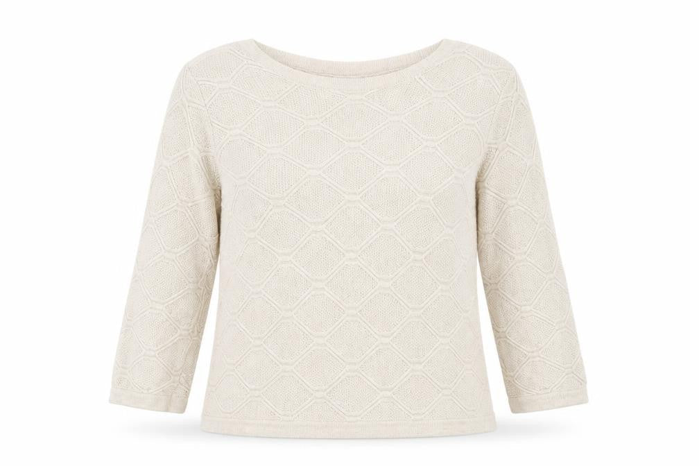 Country Casuals Womens Ivory Argyle/Diamond Pullover Jumper Size L