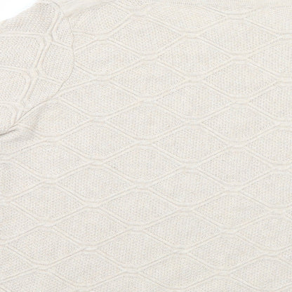 CC Womens Ivory Argyle/Diamond  Pullover Jumper Size L