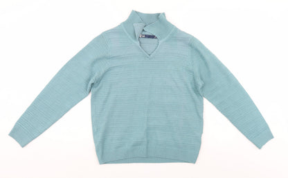 Womens UK Size 14 Isle Blue Pullover Jumper