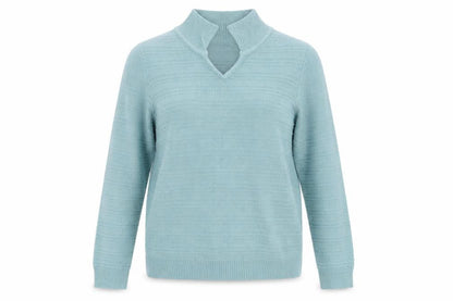 Womens UK Size 14 Isle Blue Pullover Jumper