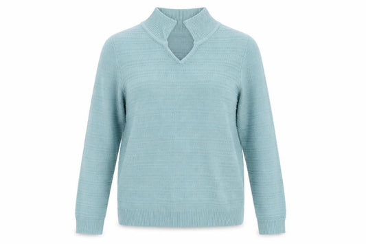 Womens UK Size 14 Isle Blue Pullover Jumper