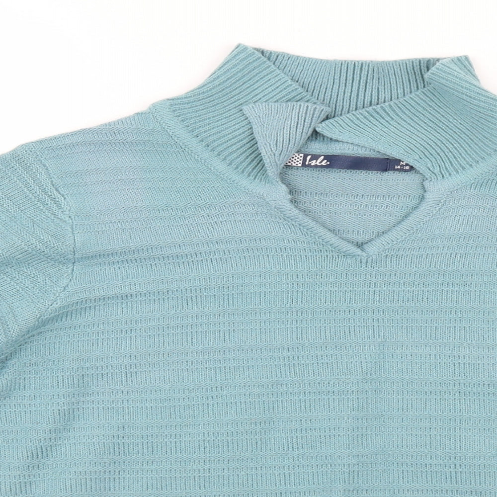 Womens UK Size 14 Isle Blue Pullover Jumper