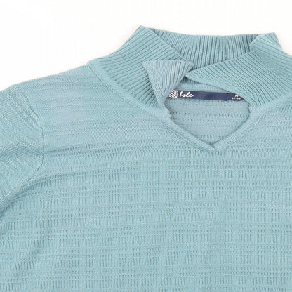 Womens UK Size 14 Isle Blue Pullover Jumper