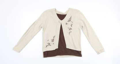 Womens UK Size  Preworn Brown Pullover Jumper