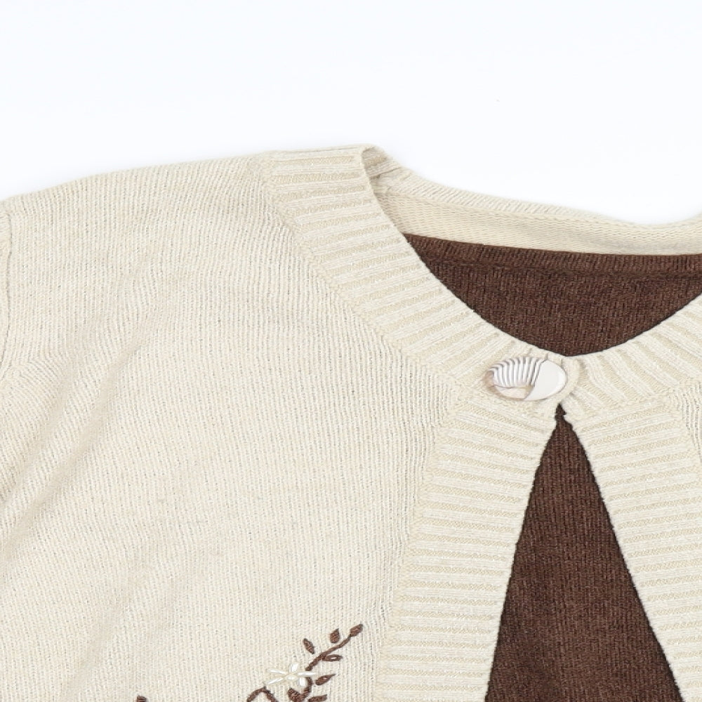 Womens UK Size  Preworn Brown Pullover Jumper