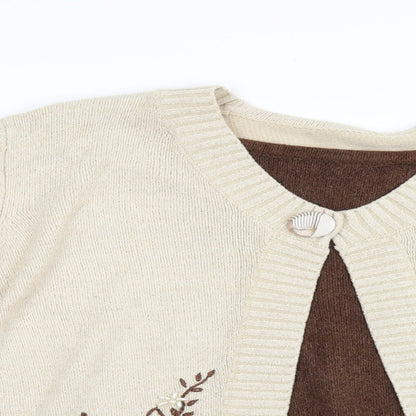 Womens UK Size  Preworn Brown Pullover Jumper