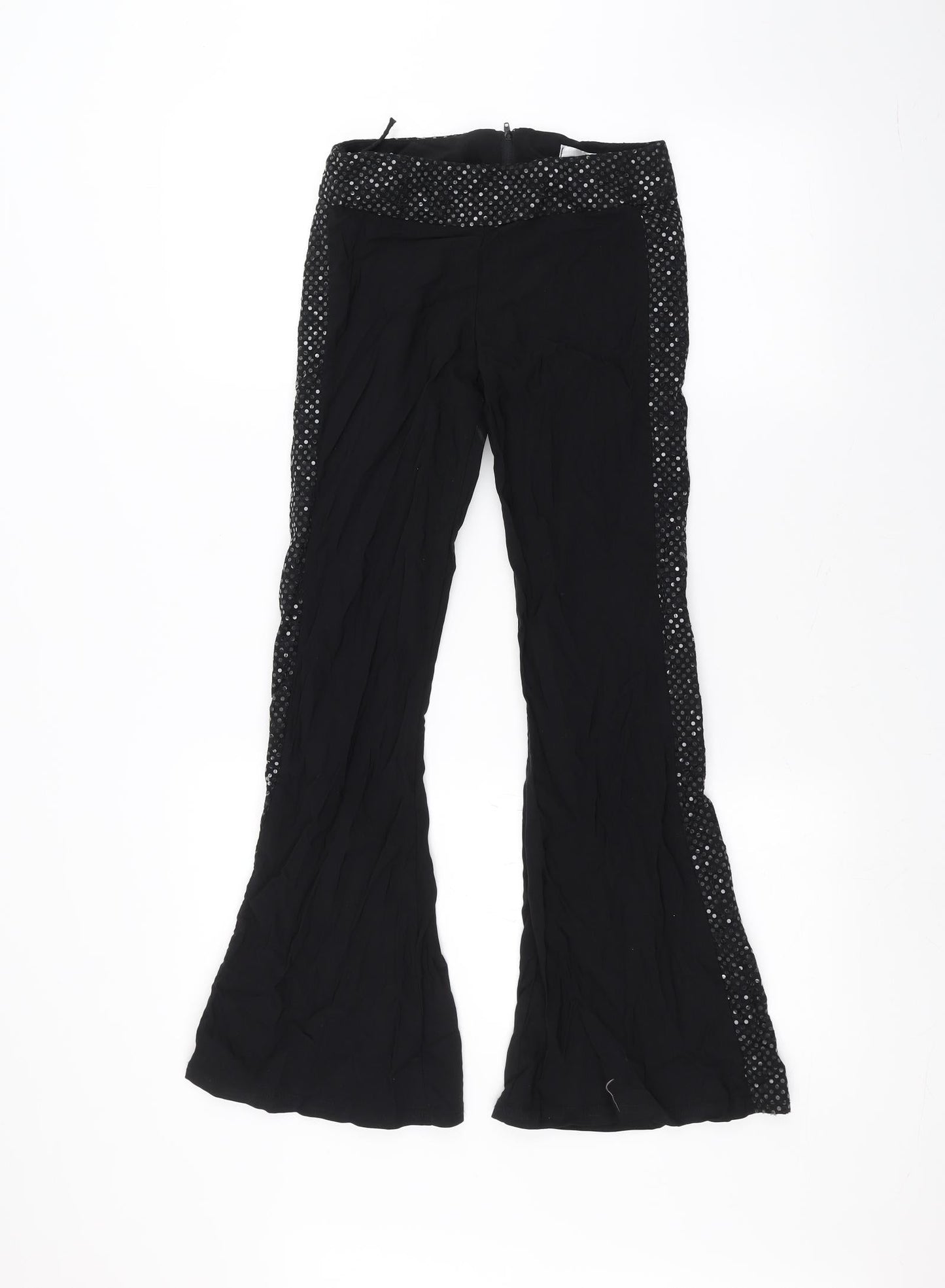 Womens UK Size 28 in Preworn Regular Fit Rain Trousers Black Trousers
