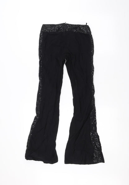 Womens UK Size 28 in Preworn Regular Fit Rain Trousers Black Trousers