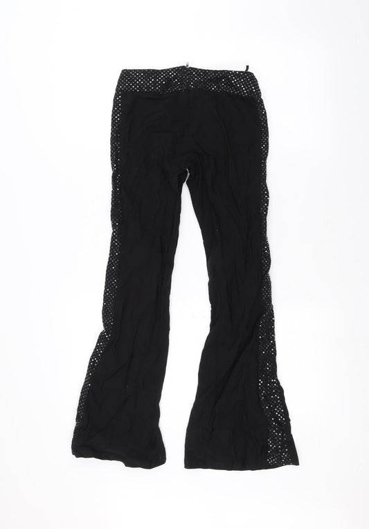 Womens UK Size 28 in Preworn Regular Fit Rain Trousers Black Trousers