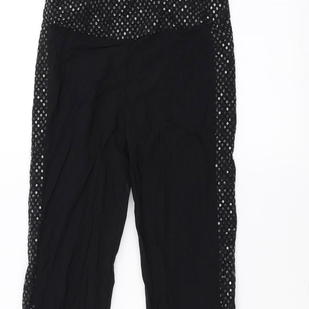 Womens UK Size 28 in Preworn Regular Fit Rain Trousers Black Trousers
