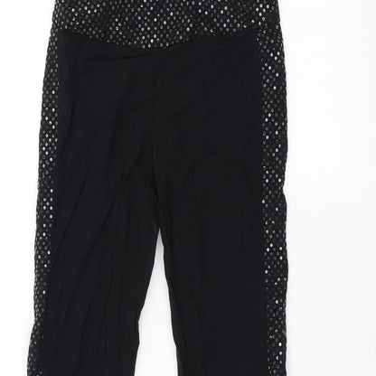 Womens UK Size 28 in Preworn Regular Fit Rain Trousers Black Trousers