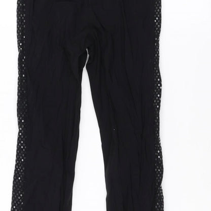 Womens UK Size 28 in Preworn Regular Fit Rain Trousers Black Trousers