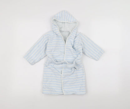 Mothercare Baby Blue Striped  Babydoll Robe Size 9-12 Months