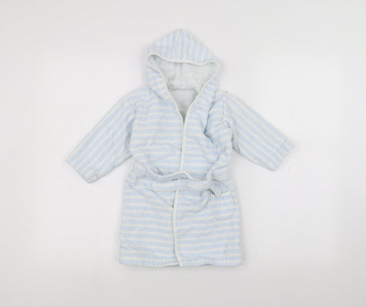 Mothercare Baby Blue Striped  Babydoll Robe Size 9-12 Months