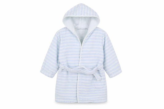 Mothercare Baby Blue Striped  Babydoll Robe Size 9-12 Months