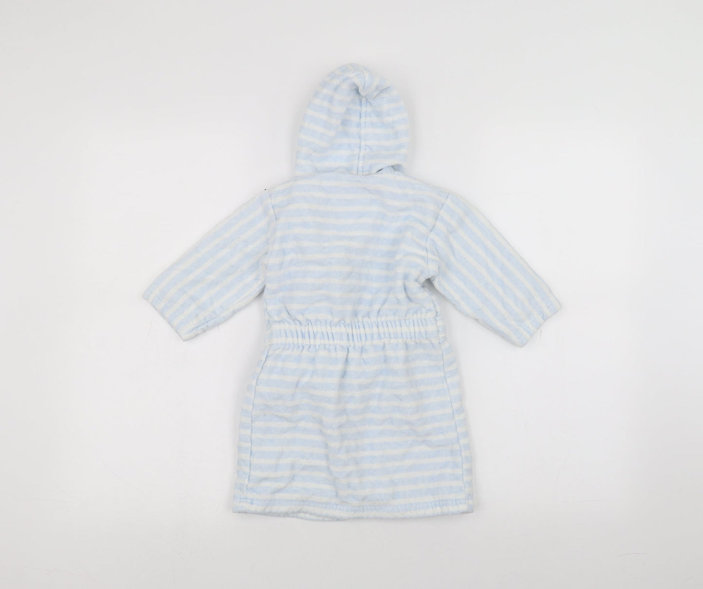 Mothercare Baby Blue Striped  Babydoll Robe Size 9-12 Months