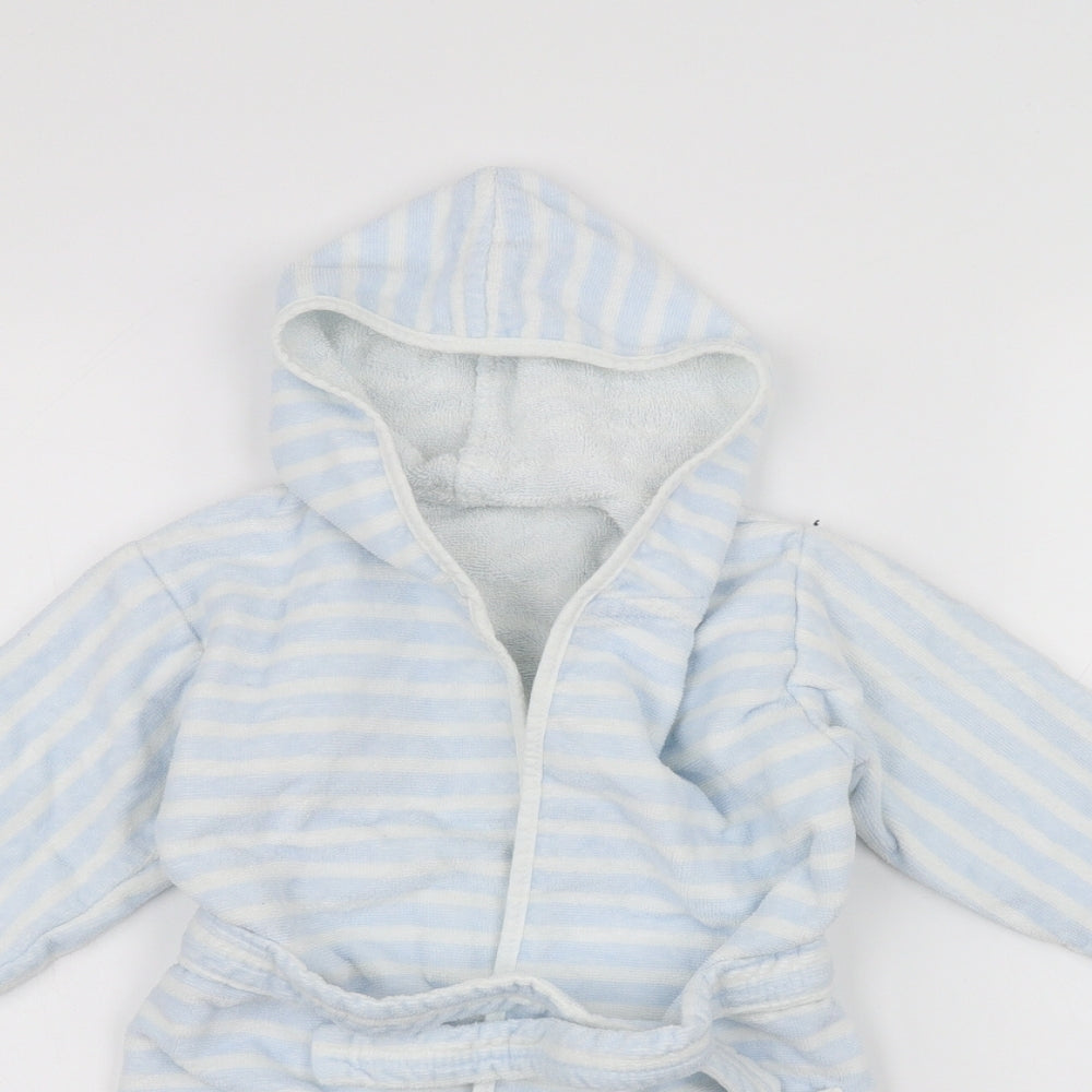Mothercare Baby Blue Striped  Babydoll Robe Size 9-12 Months