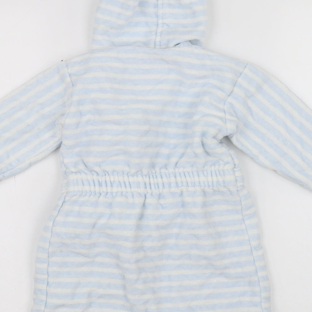 Mothercare Baby Blue Striped  Babydoll Robe Size 9-12 Months