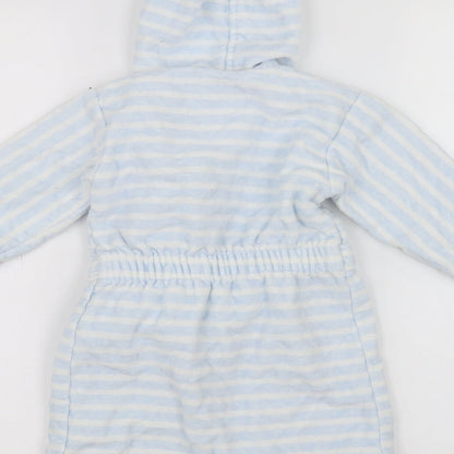 Mothercare Baby Blue Striped  Babydoll Robe Size 9-12 Months
