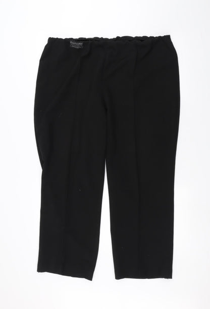 Womens UK Size 18 Vida Vi Regular Fit  Black Trousers
