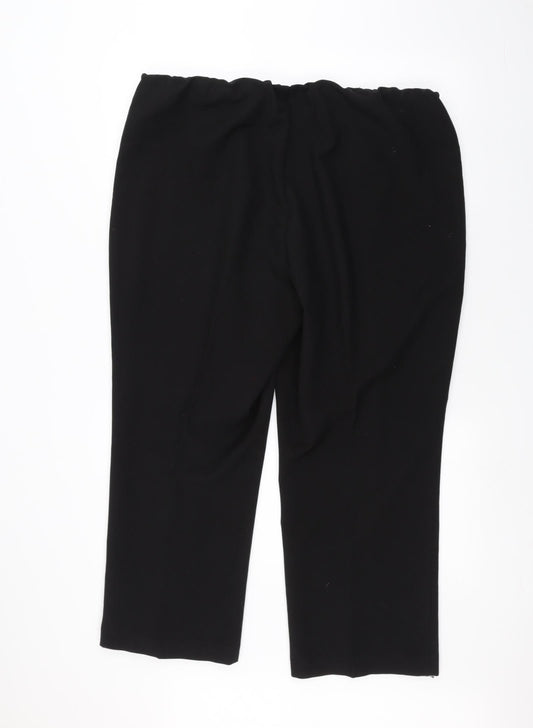 Womens UK Size 18 Vida Vi Regular Fit  Black Trousers