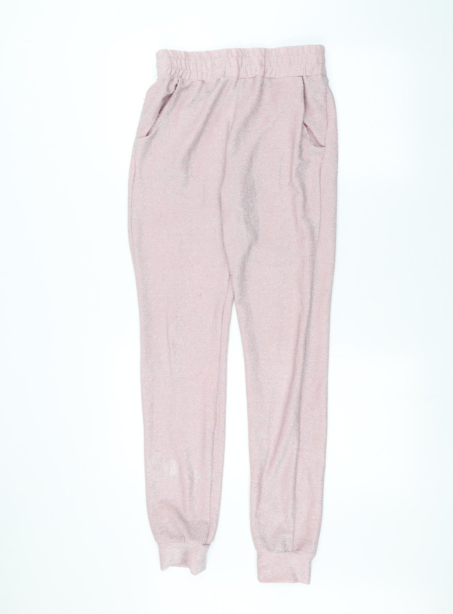 Womens UK Size L Preworn Regular Fit  Pink Trousers