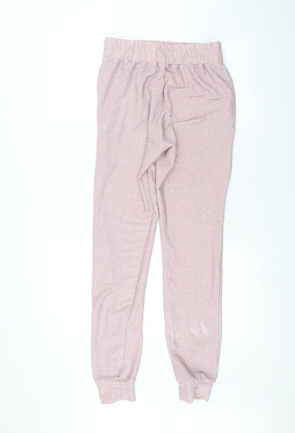 Womens UK Size L Preworn Regular Fit  Pink Trousers