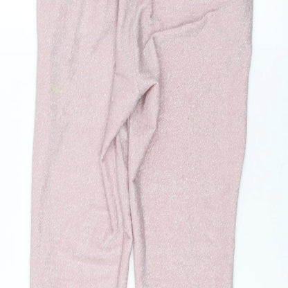 Womens UK Size L Preworn Regular Fit  Pink Trousers