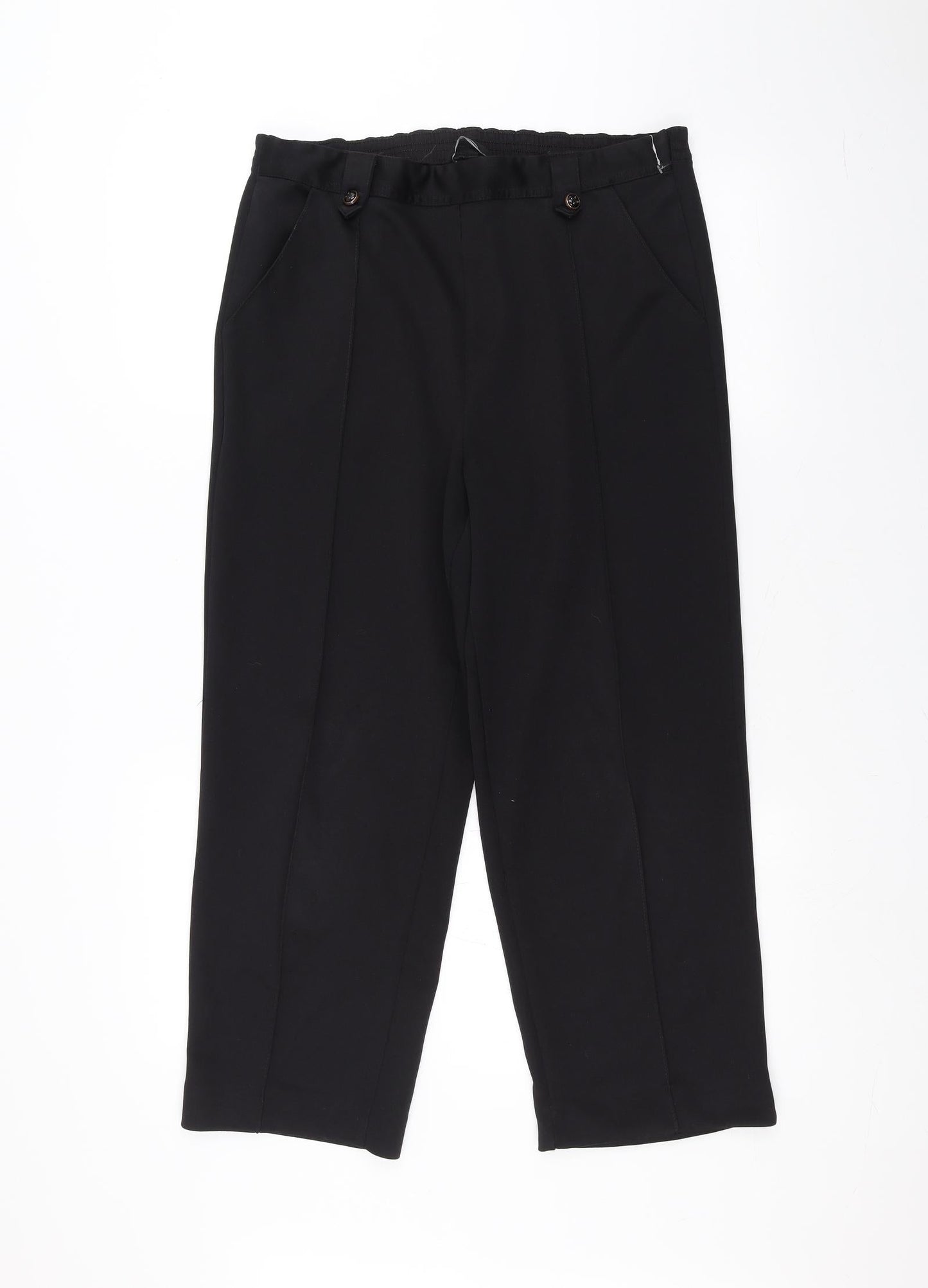 BM Womens Black   Trousers  Size 12 L23 in