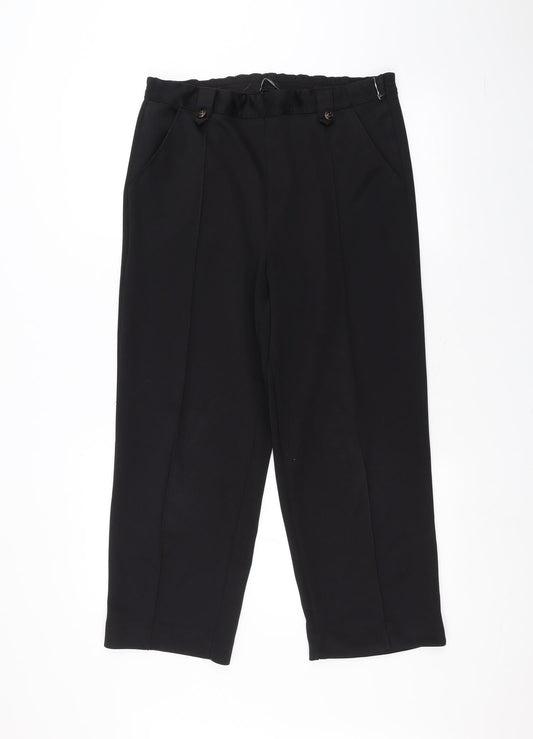 BM Womens Black   Trousers  Size 12 L23 in