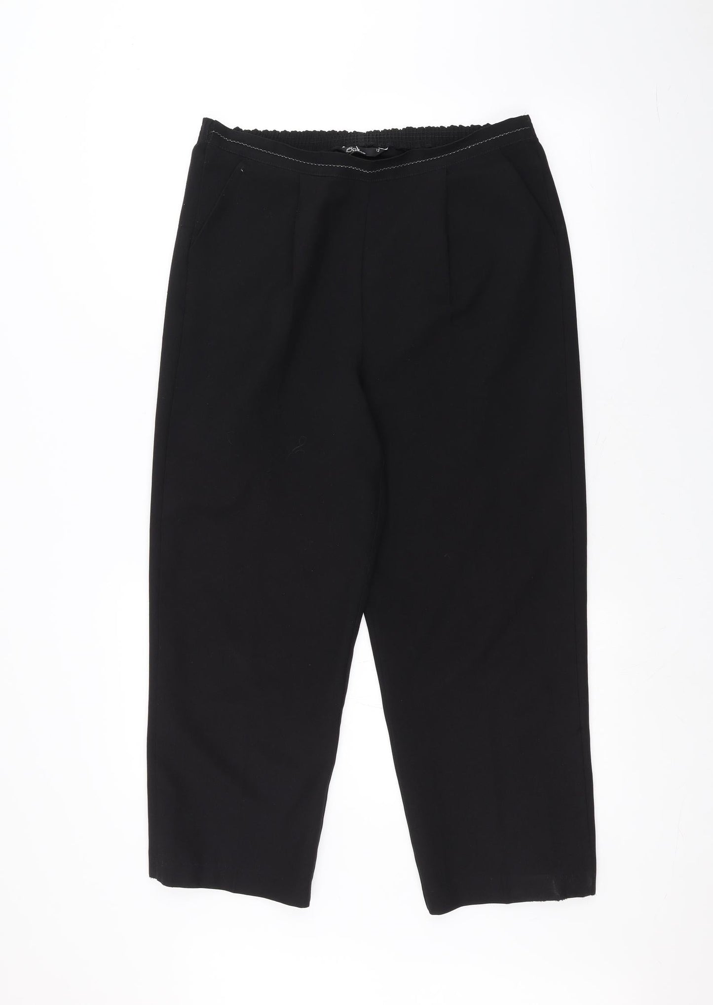 Womens UK Size 12 BM Regular Fit  Black Trousers