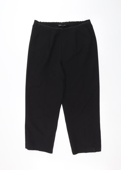 Womens UK Size 12 BM Regular Fit  Black Trousers