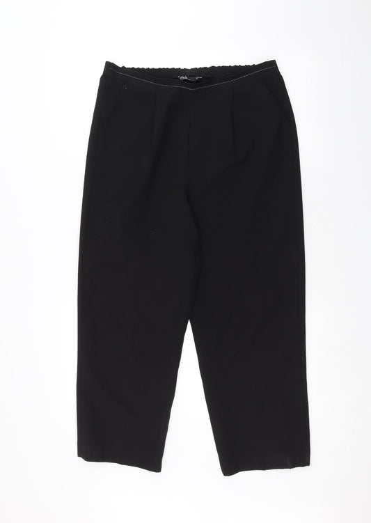 Womens UK Size 12 BM Regular Fit  Black Trousers
