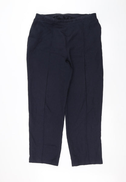 Womens UK Size 16 Marks and Spencer Regular Fit  Blue Trousers