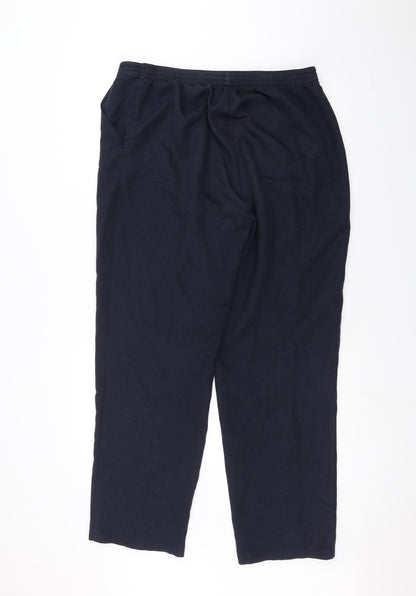 Womens UK Size 16 Marks and Spencer Regular Fit  Blue Trousers