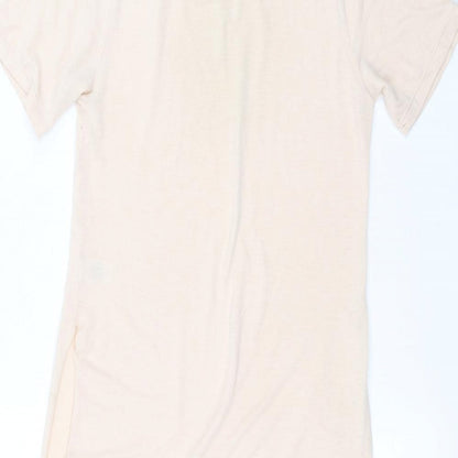Womens UK Size 8 Select Pink Basic T-Shirt