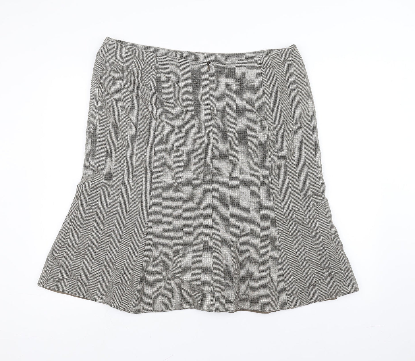 AMARANTO Womens White Striped  A-Line Skirt Size 18