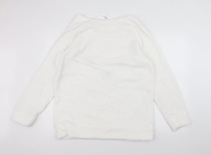 Womens UK Size M H&M White Pullover Jumper