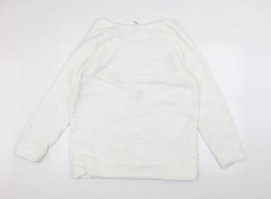 Womens UK Size M H&M White Pullover Jumper