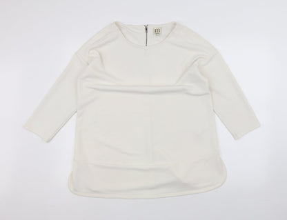 Womens UK Size 12 NEXT White Pullover Jumper