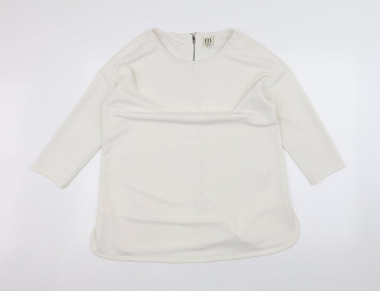 Womens UK Size 12 NEXT White Pullover Jumper