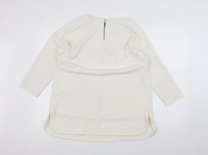 Womens UK Size 12 NEXT White Pullover Jumper