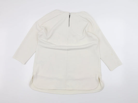 Womens UK Size 12 NEXT White Pullover Jumper